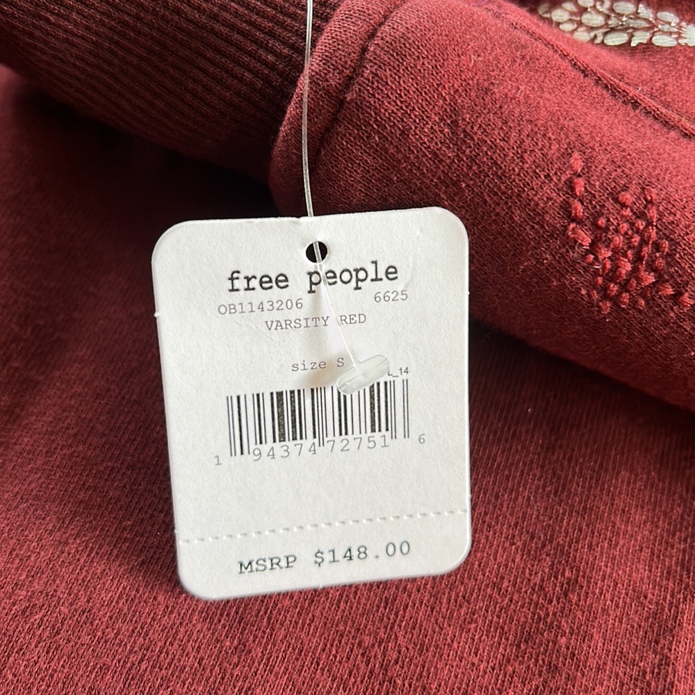 NWT Free People Movement Solid Borderline Wide Leg Pants maroon small - Picture 9 of 16